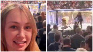 UFC Fan Trying to get inside octagon