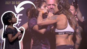 This video of Julianna Pena's daughter at UFC 277 Staredowns is going viral